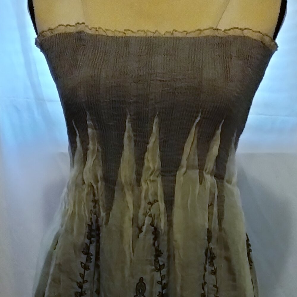 Light grey spaghetti strap dress